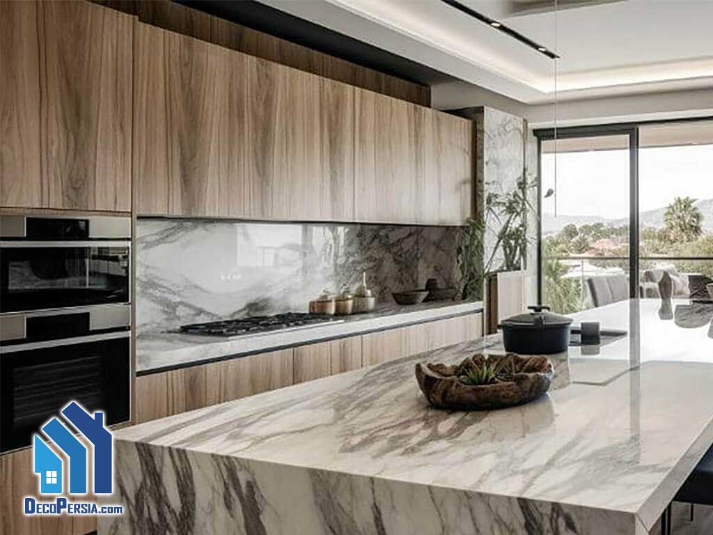 کاشی های سنگی بین کابینتی