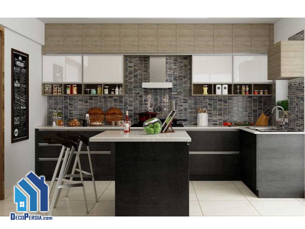 خرید کاشی بین کابینتی مشکی