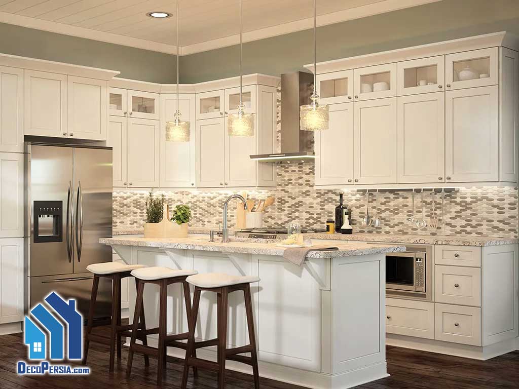 فروش کاشی بین کابینتی برای کابینت سفید