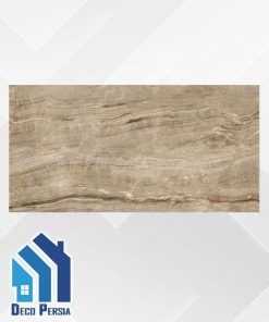 کاشی خاک‌سفید فخار 60x120 طرح ربکا نسکافه ای روشن شوگر افکت